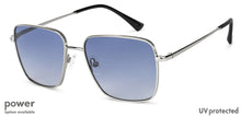 Load image into Gallery viewer, Silver Square Full Rim Unisex Eyeglasses by John Jacobs Screen Glasses-145384