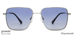 Silver Square Full Rim Unisex Eyeglasses by John Jacobs Screen Glasses-145384