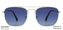 Load image into Gallery viewer, Silver Square Full Rim Unisex Eyeglasses by John Jacobs Screen Glasses-145386