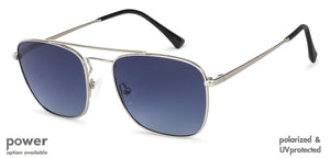 Silver Square Full Rim Unisex Eyeglasses by John Jacobs Screen Glasses-145386
