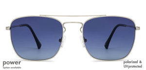 Silver Square Full Rim Unisex Eyeglasses by John Jacobs Screen Glasses-145386