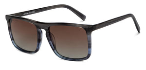 Grey Rectangle Full Rim Unisex Sunglasses by John Jacobs-208311