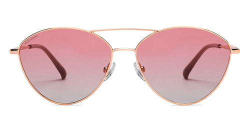 Gold Cat Eye Full Rim Women Sunglasses by John Jacobs-208087