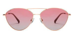 Gold Cat Eye Full Rim Women Sunglasses by John Jacobs-208087