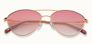 Gold Cat Eye Full Rim Women Sunglasses by John Jacobs-208087