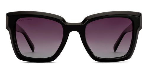 Black Wayfarer Full Rim Unisex Sunglasses by John Jacobs-211706