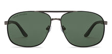 Load image into Gallery viewer, Gunmetal Rectangle Full Rim Unisex Sunglasses by John Jacobs-209961