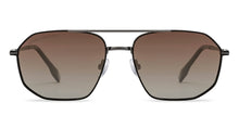 Load image into Gallery viewer, Gunmetal Rectangle Full Rim Unisex Sunglasses by John Jacobs-209962