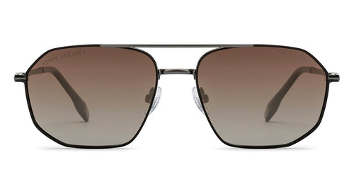 Gunmetal Rectangle Full Rim Unisex Sunglasses by John Jacobs-209962
