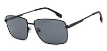 Load image into Gallery viewer, Black Rectangle Full Rim Unisex Sunglasses by John Jacobs-209963