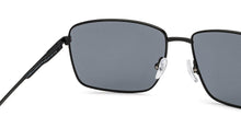 Load image into Gallery viewer, Black Rectangle Full Rim Unisex Sunglasses by John Jacobs-209963