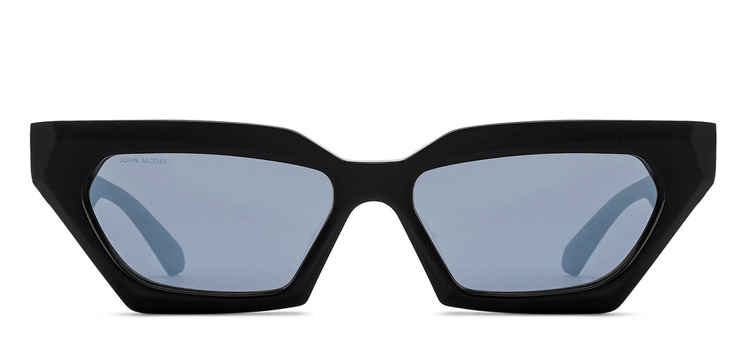 Black Cat Eye Full Rim Unisex Sunglasses by John Jacobs Online-212556
