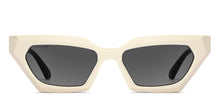 Load image into Gallery viewer, Creamy White Rectangle Full Rim Unisex Sunglasses by John Jacobs-213041