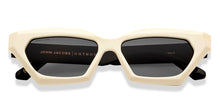 Load image into Gallery viewer, Creamy White Rectangle Full Rim Unisex Sunglasses by John Jacobs-213041