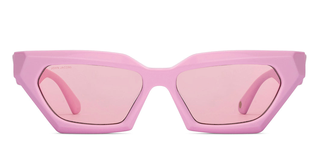 Pink Cat Eye Full Rim Unisex Sunglasses by John Jacobs-213042