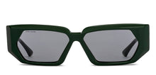 Load image into Gallery viewer, Green Rectangle Full Rim Unisex Sunglasses by John Jacobs-213044