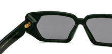 Load image into Gallery viewer, Green Rectangle Full Rim Unisex Sunglasses by John Jacobs-213044