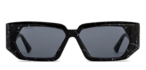 Tortoise Rectangle Full Rim Unisex Sunglasses by John Jacobs-213045