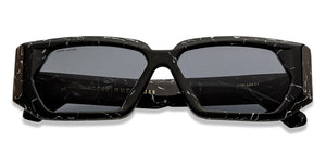 Tortoise Rectangle Full Rim Unisex Sunglasses by John Jacobs-213045