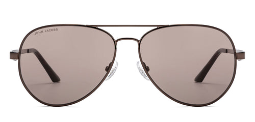 Brown Aviator Full Rim Unisex Sunglasses by John Jacobs-213141
