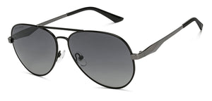 Black Aviator Full Rim Unisex Sunglasses by John Jacobs-213143