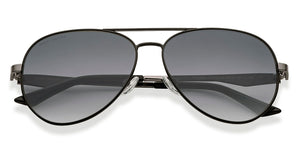 Black Aviator Full Rim Unisex Sunglasses by John Jacobs-213143