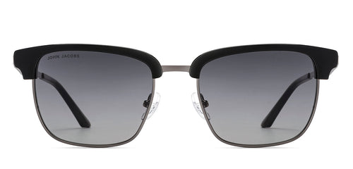Black Clubmaster Full Rim Unisex Sunglasses by John Jacobs-213144