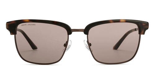 Tortoise Clubmaster Full Rim Unisex Sunglasses by John Jacobs-213145