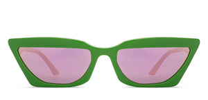 Green Cat Eye Full Rim Unisex Sunglasses by John Jacobs-213150