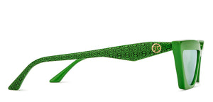 Green Cat Eye Full Rim Unisex Sunglasses by John Jacobs-213150