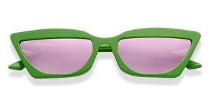 Green Cat Eye Full Rim Unisex Sunglasses by John Jacobs-213150