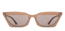 Load image into Gallery viewer, Brown Cat Eye Full Rim Unisex Sunglasses by John Jacobs-213151