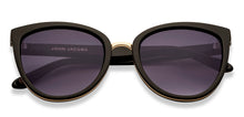 Load image into Gallery viewer, Black Cat Eye Full Rim Women Sunglasses by John Jacobs-213505