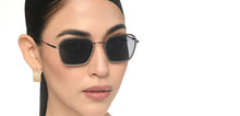 Load image into Gallery viewer, Gunmetal Square Full Rim Unisex Sunglasses by John Jacobs-215332