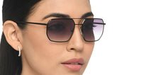 Load image into Gallery viewer, Black Aviator Full Rim Unisex Sunglasses by John Jacobs-215336