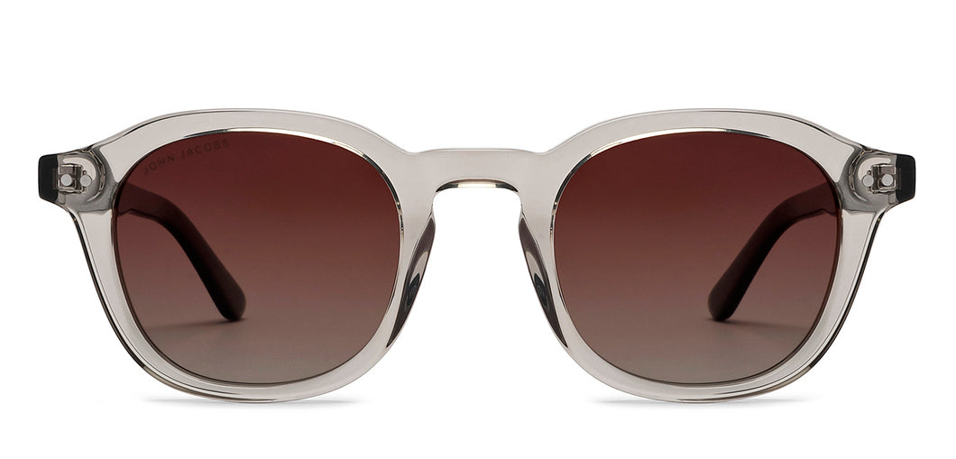 Grey Round Full Rim Unisex Sunglasses by John Jacobs-215343