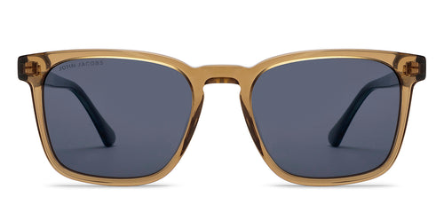 Brown Rectangle Full Rim Unisex Sunglasses by John Jacobs-215344