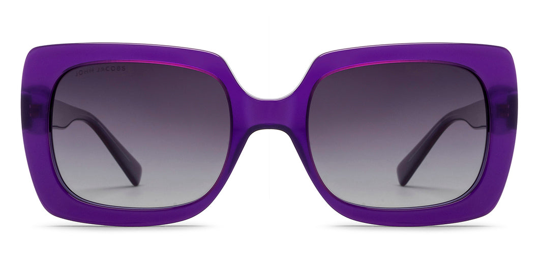 Purple Rectangle Full Rim Unisex Sunglasses by John Jacobs-215347