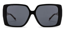 Load image into Gallery viewer, Black Square Full Rim Women Sunglasses by John Jacobs-216829