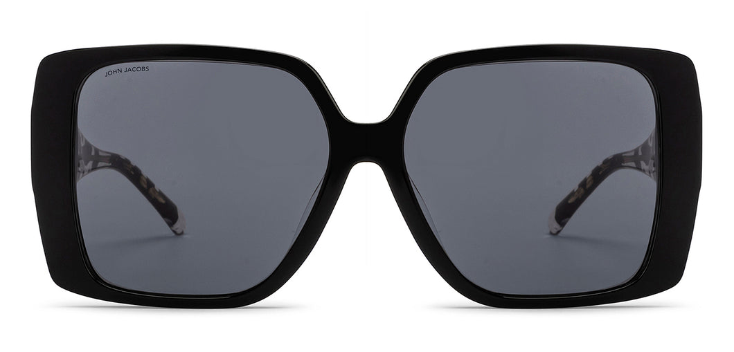 Black Square Full Rim Women Sunglasses by John Jacobs-216829
