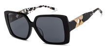 Load image into Gallery viewer, Black Square Full Rim Women Sunglasses by John Jacobs-216829