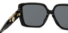 Load image into Gallery viewer, Black Square Full Rim Women Sunglasses by John Jacobs-216829