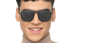 Black Square Full Rim Unisex Sunglasses by John Jacobs-217131