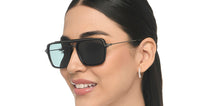 Load image into Gallery viewer, Black Square Full Rim Unisex Sunglasses by John Jacobs-217131