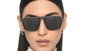 Load image into Gallery viewer, Black Square Full Rim Unisex Sunglasses by John Jacobs-217131