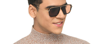 Tortoise Square Full Rim Unisex Sunglasses by John Jacobs-217132