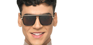 Tortoise Square Full Rim Unisex Sunglasses by John Jacobs-217132