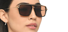 Load image into Gallery viewer, Tortoise Square Full Rim Unisex Sunglasses by John Jacobs-217132