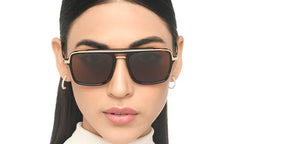 Tortoise Square Full Rim Unisex Sunglasses by John Jacobs-217132