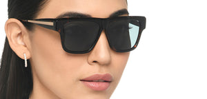 Tortoise Square Full Rim Unisex Sunglasses by John Jacobs-217134